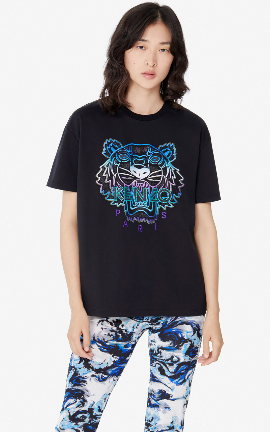 Kenzo Tiger T-shirts Dame - Sort DK-000112